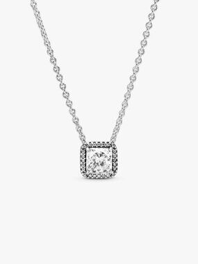 Pandora Square Sparkle Halo Necklace
